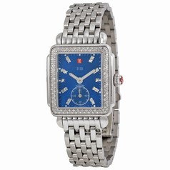 Michele Deco-16 Blue Mother of Pearl Stainless Steel Ladies Watch MWW06V000034