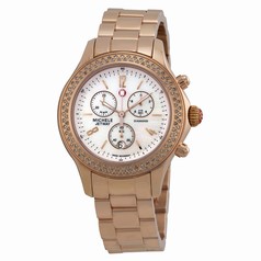Michele Jetway Diamond Rose Gold-plated Chronograph Ladies Watch MWW17A000012