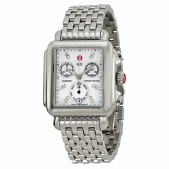 Michele Ladies Deco Mother of Pearl Dial Chronograph Watch MWW06P000014