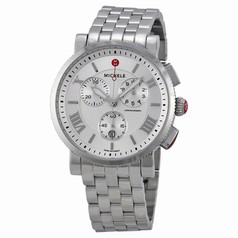 Michele Sport Sail Large Chronograph White Dial Stainless Steel Ladies Watch MWW01K000102