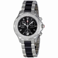 Michele Tahitian Ceramic Stainless Steel Black Diamond Watch MWW12C000003