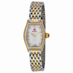 Michele Urban Coquette Mother of Pearl Dial Two-tone Ladies Watch MWW08A000240