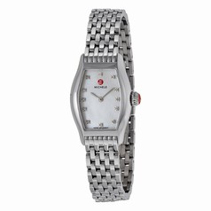 Michele Urban Coquette Mother of Pearl Diamond Dial Stainless Steel Ladies Watch MWW08A000233
