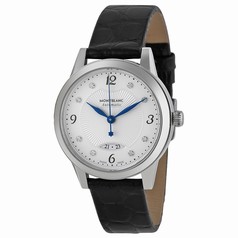 Montblanc Boheme Automatic Silver Dial Black Leather Ladies Watch 111055
