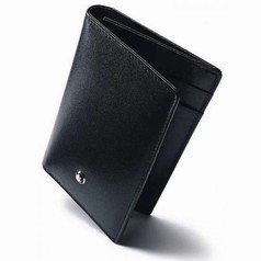 Montblanc Business Card Gusset Leather Wallet - Black 7167