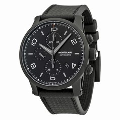 Montblanc Timewalker Extreme Chronograph Black Dial Black Leather Men's Watch 111197