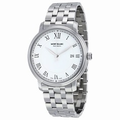 Montblanc Tradition Automatic White Dial Stainless Steel Men's Watch 112610