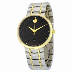 Movado 1881 Black Dial Two Tone Stainless Steel Men's Watch 0606916