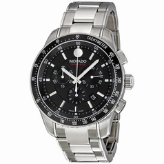 Movado 800 Black Dial Performance Steel Chronograph Men's Watch 2600094