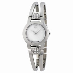 Movado Amorosa Diamond Mother of Pearl Dial Stainless Steel Ladies Watch 0606617