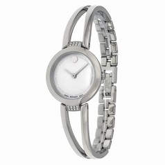 Movado Amorosa Duo Mother of Pearl Dial Stainless Steel Bangle Ladies Watch 0606813