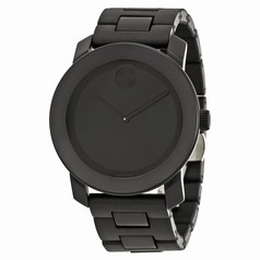 Movado Bold 42 mm Large Black Dial Black Bracelet Men's Watch 3600047