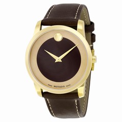 Movado Bold Brown Dial Leather Men's Watch 0606880