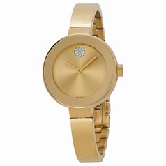 Movado Bold Champagne Dial Gold Ion-plated Ladies Watch 3600201