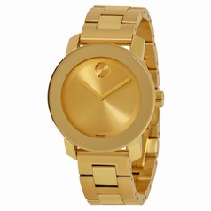 Movado Bold Champagne Dial Yellow Gold Stainless Steel Watch 3600085