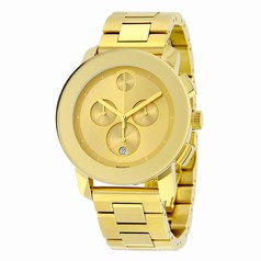 Movado Bold Chronograph Champagne Dial Gold Ion-plated Unisex Watch 3600141
