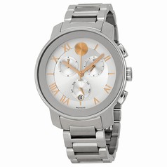 Movado Bold Chronograph Silver Dial Stainless Steel Unisex Watch 3600205