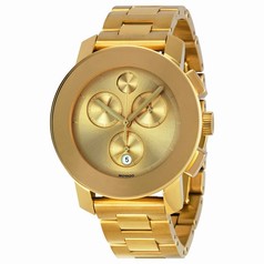 Movado Bold Chronograph Yellow Gold-plated Ladies Watch 3600076