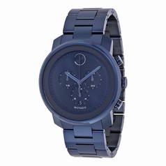 Movado Bold Dark Navy Dial Blue Ion-plated Men's Watch 3600279