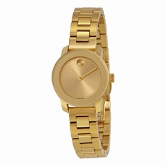 Movado Bold Gold Dial Gold Ion-plated Ladies Watch 3600235