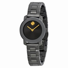 Movado Bold Grey Dial Grey Ion-Plated Stainless Steel Band and Case Laides Quartz Watch 3600326