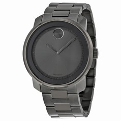 Movado Bold Grey Dial Grey Ion-Plated Stainless Steel Band and Case Unisex Quartz Watch 3600259