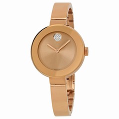 Movado Bold Rose Dial Rose Gold Ion-plated Ladies Watch 3600202