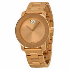 Movado Bold Rose Gold-Tone Stainless Steel Watch 3600086