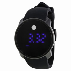 Movado Bold Touch Screen Digital Dual Time Black Silicone Men's Watch 3600144