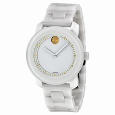 Movado Bold White Dial White Ceramic Unisex Watch 3600186