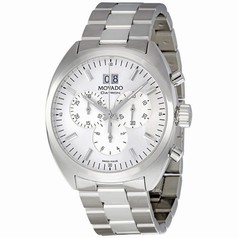 Movado Datron Chronograph Stainless Steel Silver Dial Men's Watch 0606477