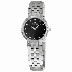 Movado Faceto Diamond Steel Ladies Watch 0605586