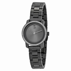 Movado Grey Dial Gray Ion-plated Ladies Watch 3600226