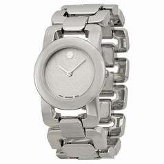 Movado Luma Silver Metallic Dial Stainless Steel Ladies Watch 0606543