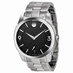 Movado LX Black Dial Stainless Steel Men's Watch 0606626
