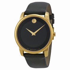 Movado Museum Black Dial Leather Men's Watch 0606876