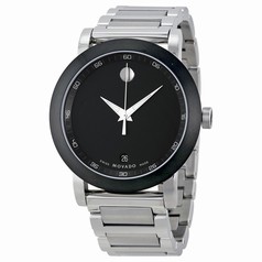 Movado Museum Black Dial Stainless Steel Men's Watch 0606604