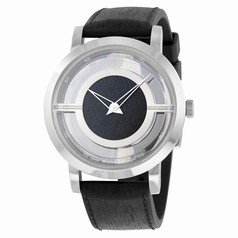 Movado Museum Translucent Black Dial Black Rubber Men's Watch 0606567