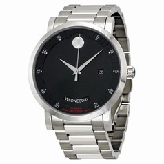 Movado Red Label Automatic Black Dial Stainless Steel Men's Watch 0606844