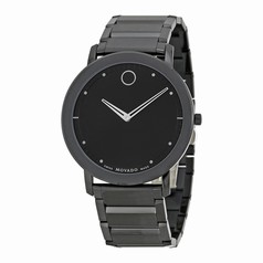 Movado Sapphire Black Dial Black PVD Stainless Steel Men's Watch 0606882