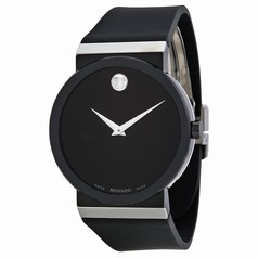 Movado Sapphire Synergy Black Dial Black Rubber Men's Watch 606780
