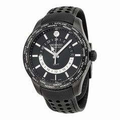 Movado SE Black Dial Black Leather Men's Watch 2600117