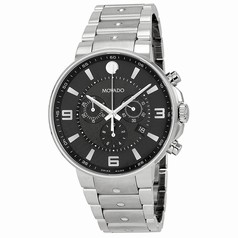 Movado SE Pilot Black Dial Stainless Steel Chronograph Men's Watch 0606759