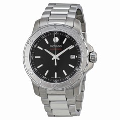 Movado Series 800 Black Dial Stainless Steel Men's Watch 2600115