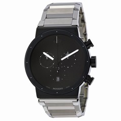 Movado Synergy Chronograph Black Dial Stainless Steel Men's Watch 0606800