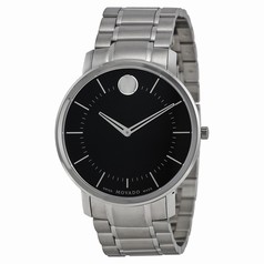 Movado TC Black Dial Stainless Steel Men's Watch 0606687