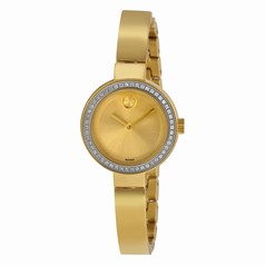 Movado Bold Dot Gold Dial Yellow Gold-plated Ladies Watch 3600322