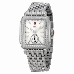 Michele Ladies Deco-16 Mother of Pearl Dial Steel Watch MWW06V000001