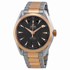 Omega Aqua Terra Brown Dial Steel and 18kt Rose Gold Automatic Men's Watch 23120422206001