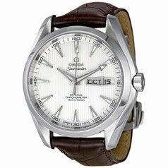 Omega Aqua Terra Silver Dial Automatic Leather Men's Watch 23113432202001